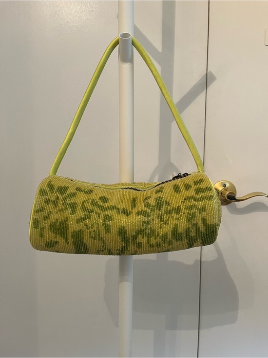 Free People Handbags - Free People NWT Bailey beaded barrel bag - green color sold out online!